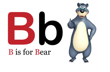  Bear wild animal with alphabate