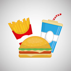 Flat illustration about fast food design 