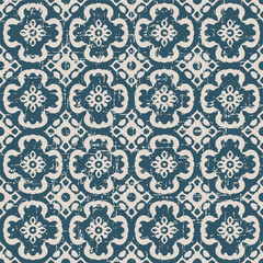 Seamless worn out antique background 013_round curve flower geometry
