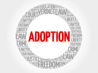 Adoption word cloud concept