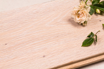 Little luminous rose on the pearl parquet