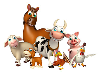 Fototapeta premium Farm animal collection
