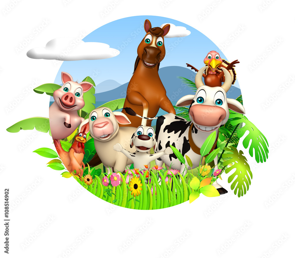 Sticker farm animal