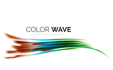 Glossy wave isolated on white background 