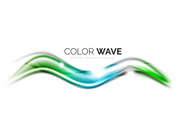 Abstract color wave design element