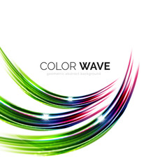 Blurred vector wave design elements