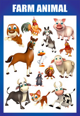 Fototapeta premium farm animal chart