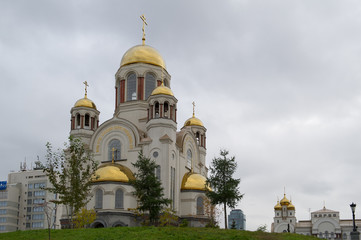 Fototapeta na wymiar Church of All Saints, Yekaterinburg