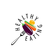 vector logo healthy eating