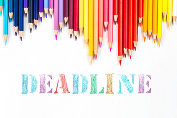 Deadline  drawing by colour pencils