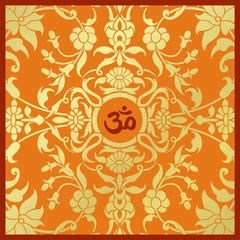 aum syllable, paisley design ,Hinduism, India