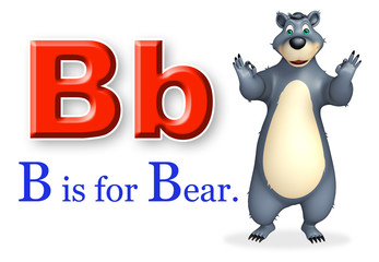  Bear wild animal with alphabate