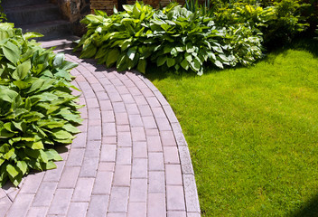 Garden stone path