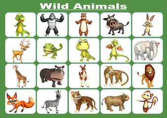 wild animal chart