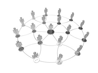 social network concept. 3d rendering.