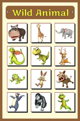 wild animal chart