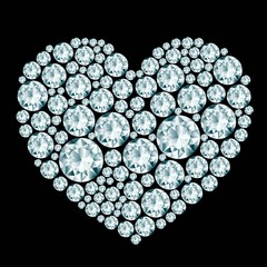 Heart diamond composition