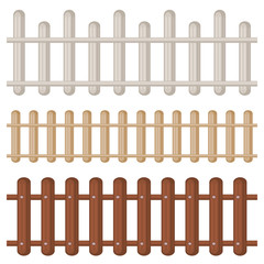 Set of three seamless fences