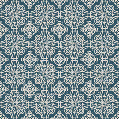 Seamless worn out antique background 032_round kaleidoscope flower
