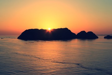 Fototapeta na wymiar Sonnenuntergang im Oman.