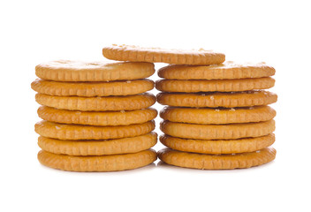 Biscuit  on a white background.