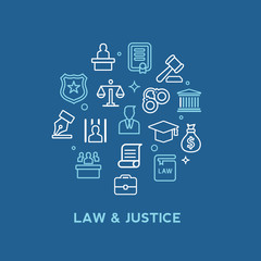 Fototapeta na wymiar Law icon set. lawyer icon, law logo set.