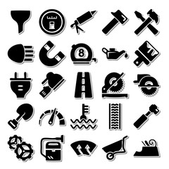 Work tools icon set 