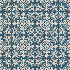 Seamless worn out antique background 042_spiral plant flower curve