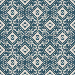 Seamless worn out antique background 047_flower vine square