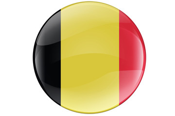 Fototapeta premium Belgium Button Flag