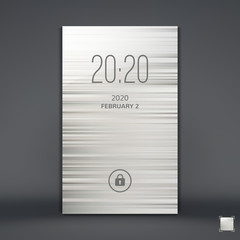 Modern Lock Screen for Mobile Apps. Mobile Wallpaper. Vector Illustration.