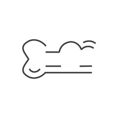 Line icon bone cancer icon