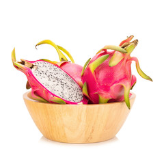 Dragon fruit isolated on white background