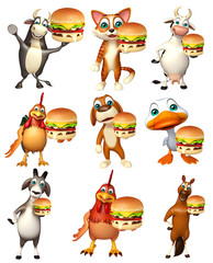  farm animal with Burger