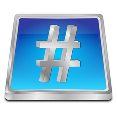 Fototapeta premium Hashtag Button - 3D illustration