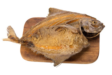 Pompano Fry isolate on white background