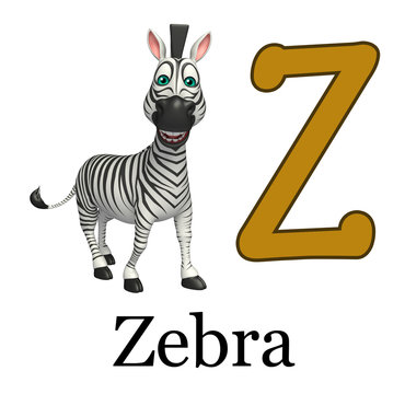 Zebra  with alphabet