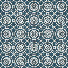 Seamless worn out antique background 058_round heart cross