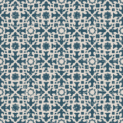 Seamless worn out antique background 060_star kaleidoscope geometry