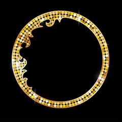 Gold frame with space for your text
