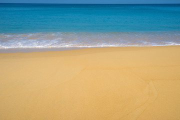 Soft wave of the sea on the sandy beach