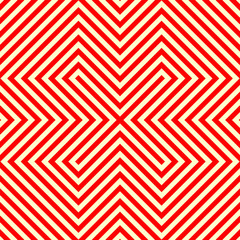 Obraz premium Striped red white seamless pattern. Abstract repeat angular lines texture background.