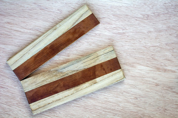Old broken stripe wood cutting board