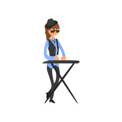 Keyboard Player Vector Illustration