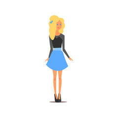 Fashionable Girl Vector Illustration