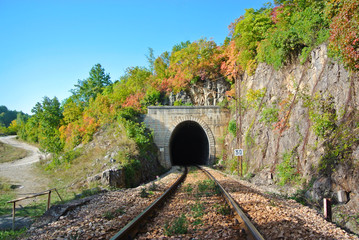 Entrance to railroad tunnel