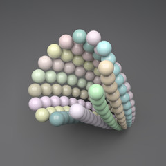 3d Colorful Spheres Composition. Vector Template. Futuristic Technology Style. Vector illustration for Web Design, Technology, Marketing, Website, Business Presentation. Art Design Element.