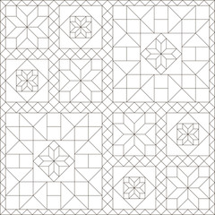 Coloring book for kids. Geometric pattern. Vector.