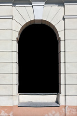 Window frame in the form of an arch
