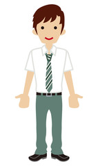 Male High school student - Tie - 男子高校生　ネクタイ